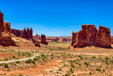 Courthouse Towers vues de La Sal Mountains Viewpoint