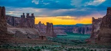 Courthouse Towers vues de La Sal Mountains Viewpoint
