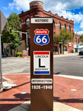 Marqueur "Route 66/Lincoln Highway"