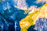 Vernal Fall et Nevada Fall, vues de Washburn Point