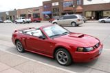 Une belle Mustang rouge