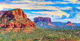 West Twin Butte, Courthouse Butte et Bell Rock