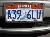 Plaque d'immatriculation de l'Utah