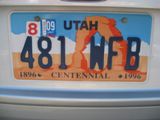 Plaque d'immatriculation de l'Utah