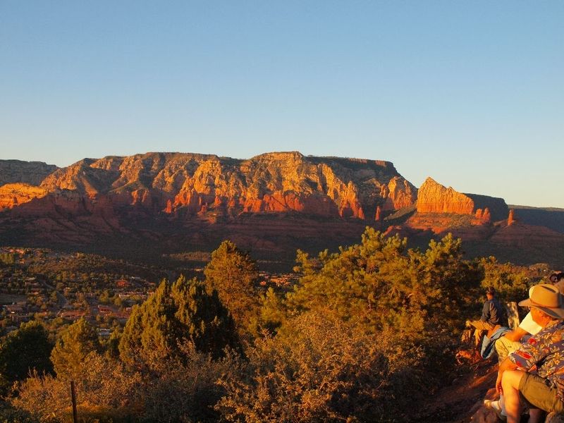 Coucher de Soleil depuis Sedona Airport Scenic Lookout