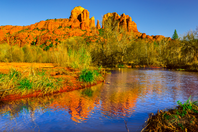 Cathedral Rock, vu de Crescent Moon Ranch