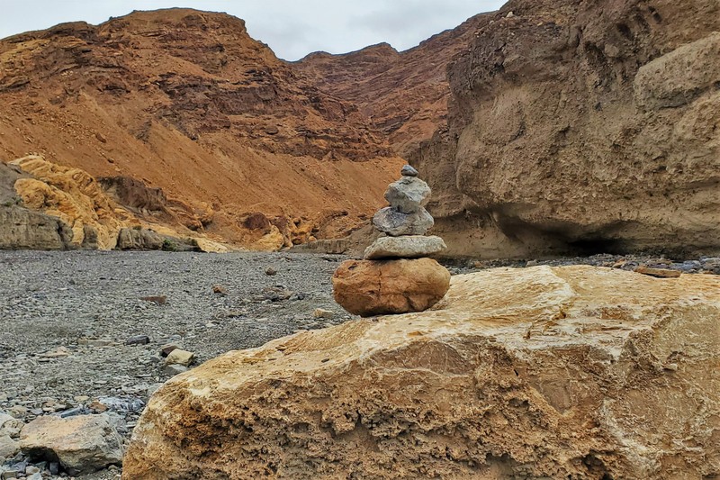 Cairn dans Mosaic Canyon (Death Valley NP)