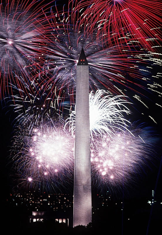 Feu d'artifice du 4 Juillet à Washington DC