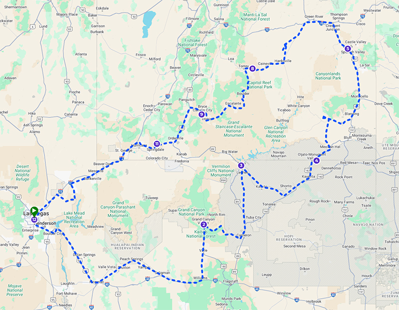 Carte Circuit Grand Circle