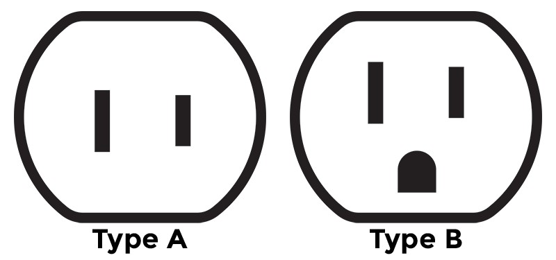 Les 2 formats de prises &eacute;lectriques am&eacute;ricaines