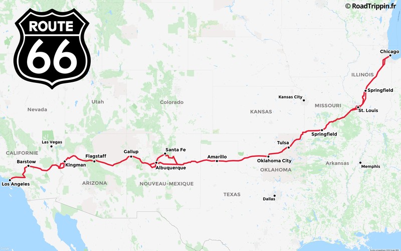 Carte de la Route 66