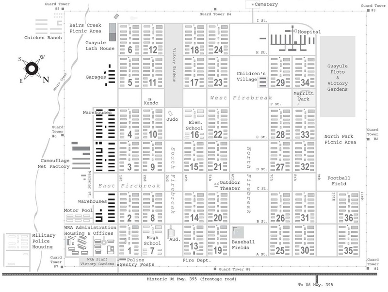 Carte du camp de Manzanar