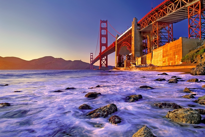 Golden Gate Bridge, vu de Marshall's Beach