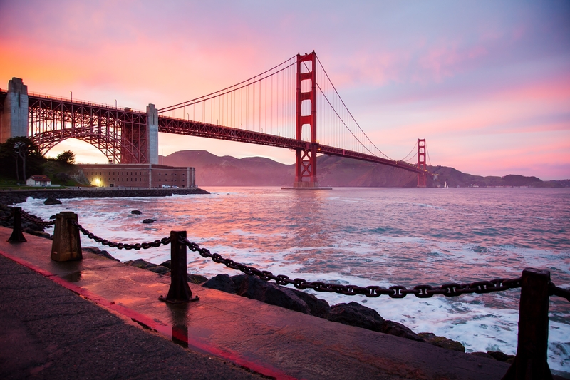 Golden Gate Bridge, vu de Marine Drive