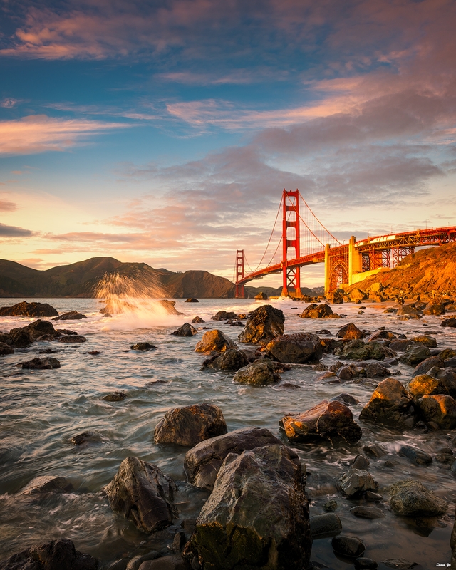 Golden Gate Bridge, vu de Marshall's Beach