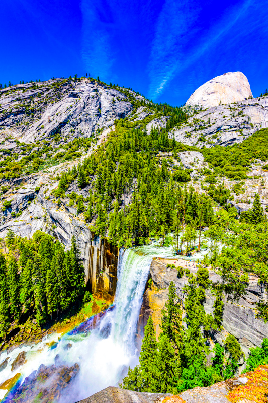 Vernal Fall, vue de John Muir Trail