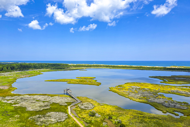 Vue du sommet de Bodie Island Lighthouse