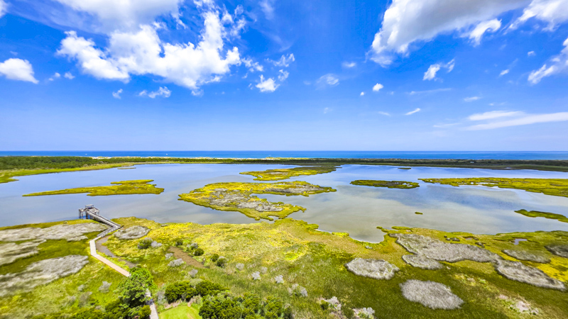 Vue du sommet de Bodie Island Lighthouse
