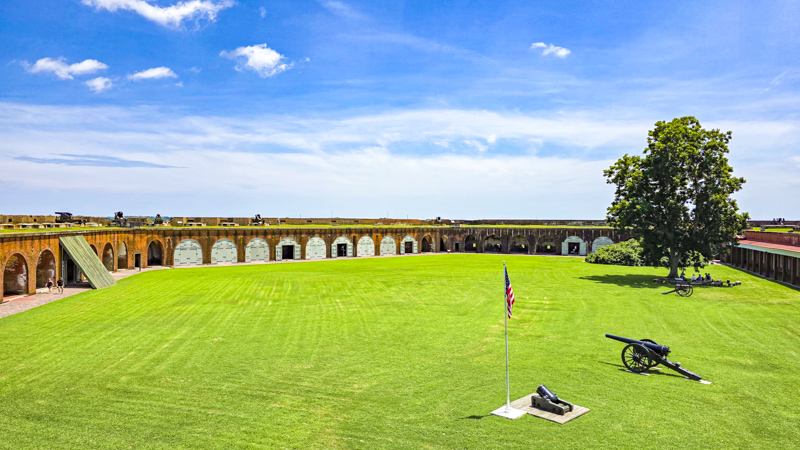 Parade Ground vu du terre-plein
