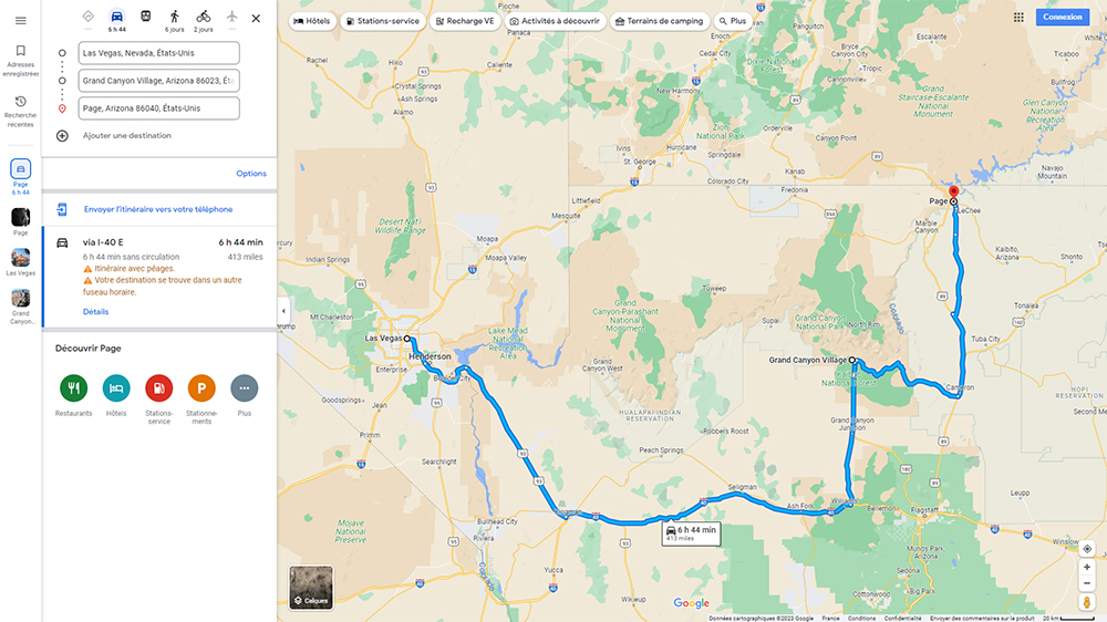 Ajout d'une destination sur un itinéraire Google Maps
