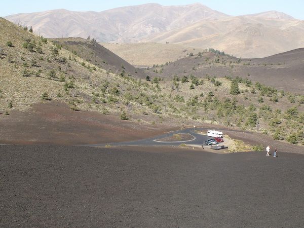 En descendant de Inferno Cone vers le parking