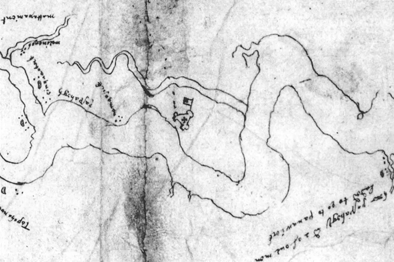 Carte de James Fort (Zúñiga Map), 1607/1608