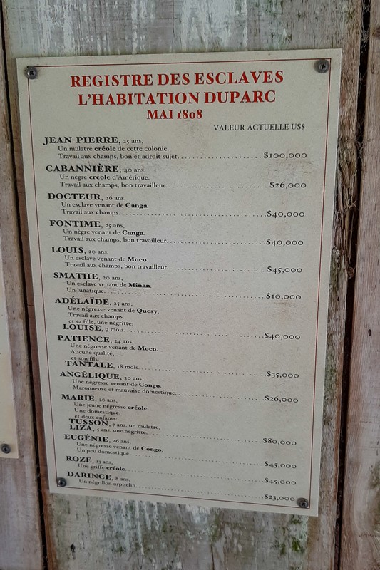 Registre des esclaves