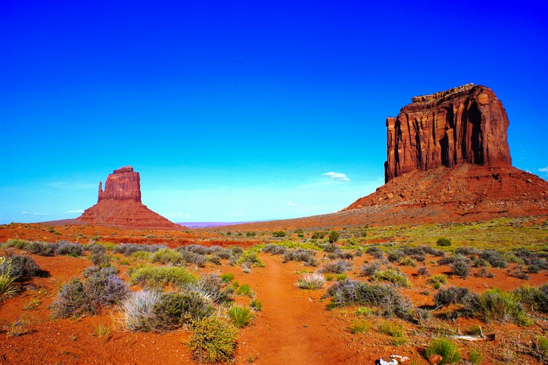 East Mitten Butte et Merrick Butte, vues de Wildcat Trail