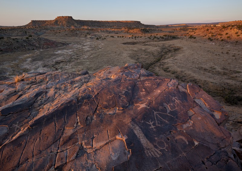Pétroglyphes sur Seismosaurus Trail