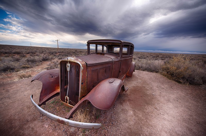 Route 66 Monument dans Painted Desert