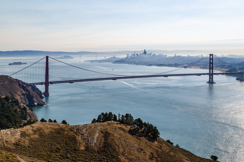 Golden Gate Bridge, vu de Hawk Hill