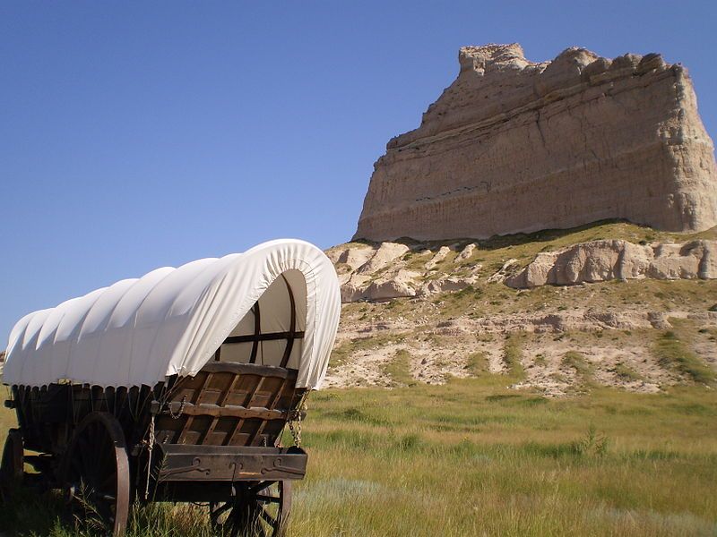 Chariot devant Eagle Rock