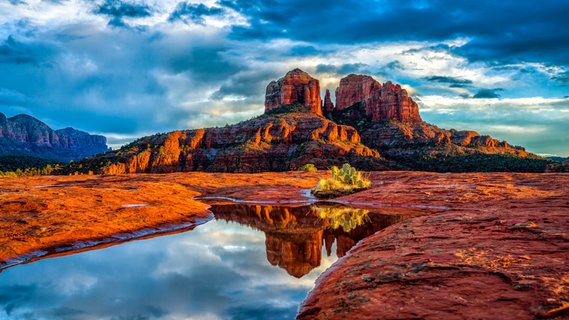 Cathedral Rock, vu de Secret Slickrock Trail