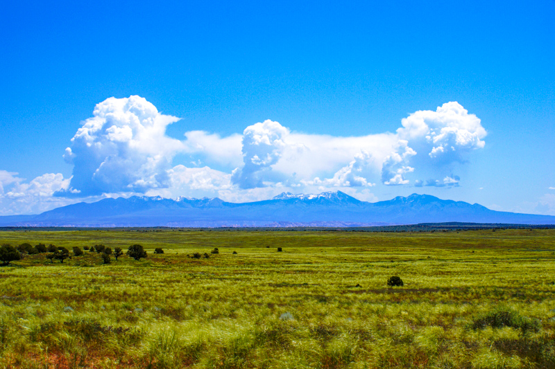 La Sal Mountains, vues de la route UT313