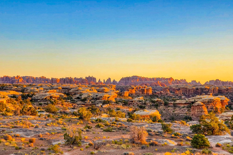 Coucher de Soleil vu de Pothole Point Trail