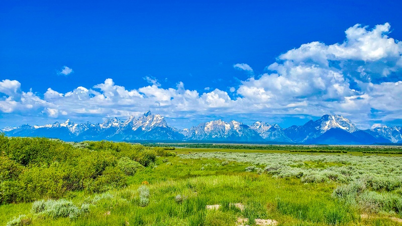 Teton Range vue de Cunningham Cabin