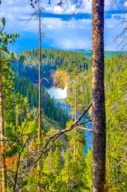 Upper Falls vu de Brink of the Lower Falls Trail