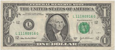 Billet de 1 dollar américain