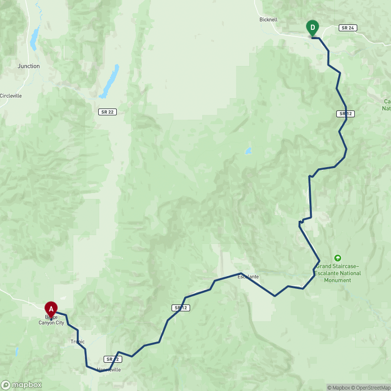 Carte du trajet J17 - Scenic Drive 12