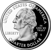 Pièce de 25 cents de dollar américain